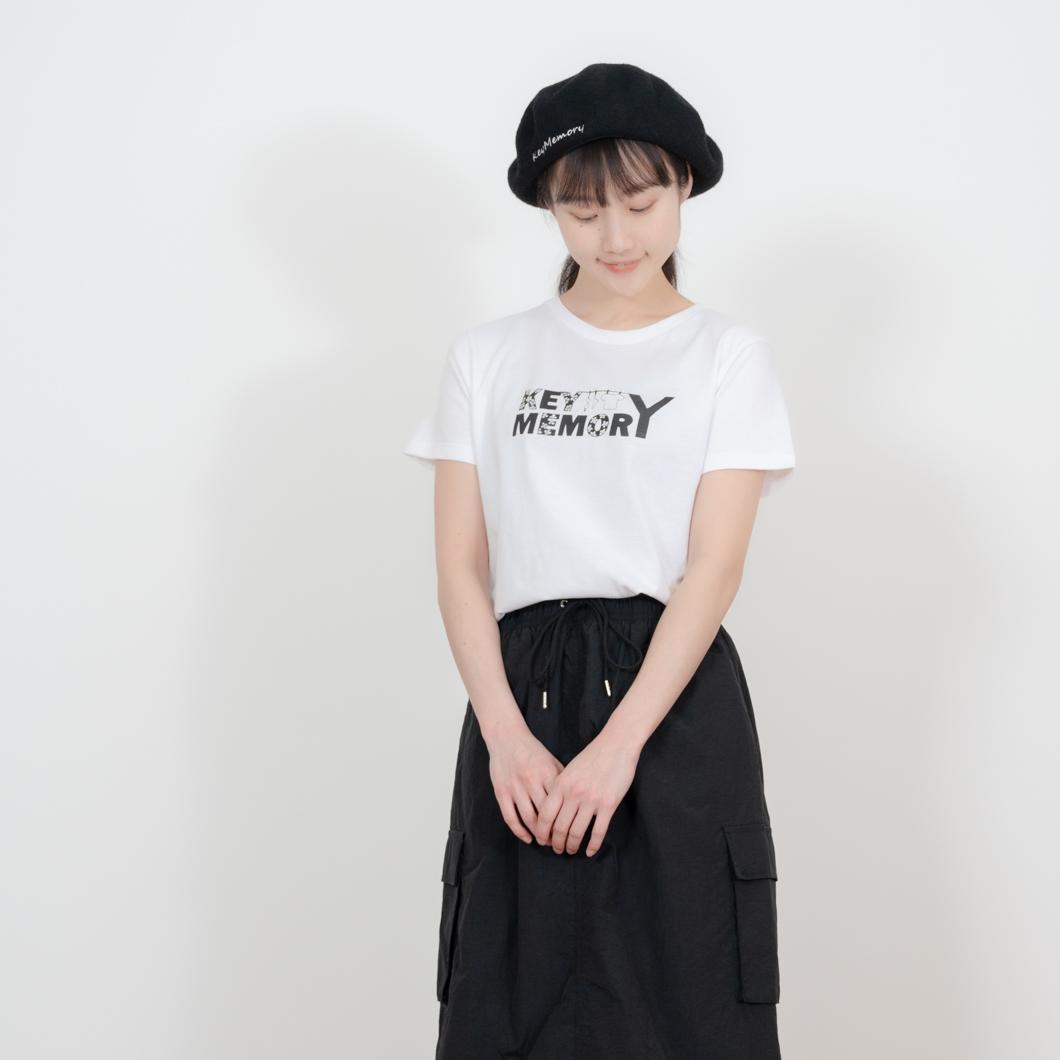 《1》【KEYMEMORY 鎌倉】フラワーロゴTシャツ WHITE
