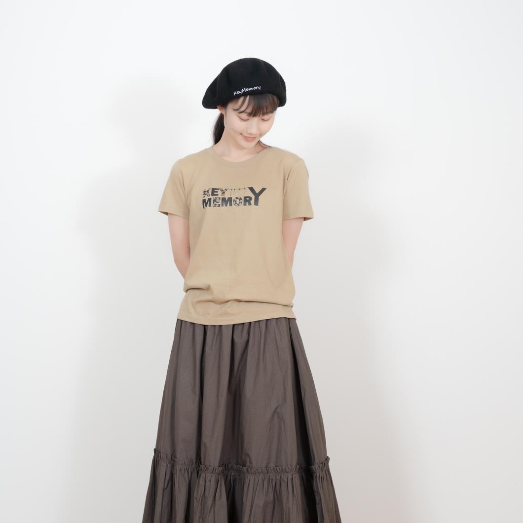 《3》【KEYMEMORY 鎌倉】フラワーロゴTシャツ BEIGE