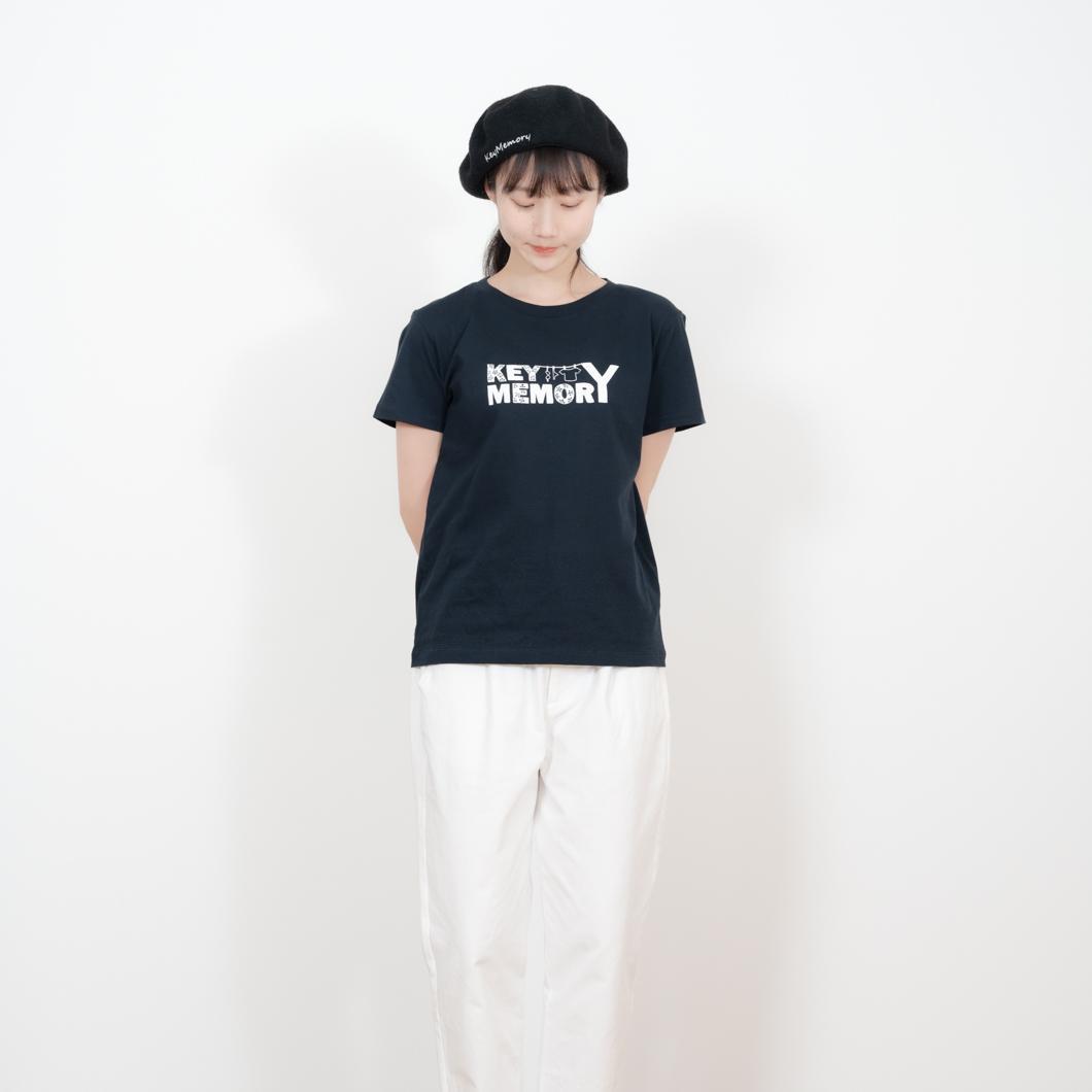 《1》【KEYMEMORY 鎌倉】フラワーロゴTシャツ NAVY