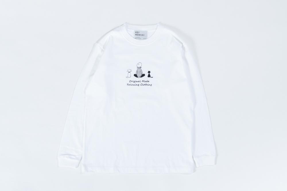 《0》レディースM　TimeロングTシャツ　White