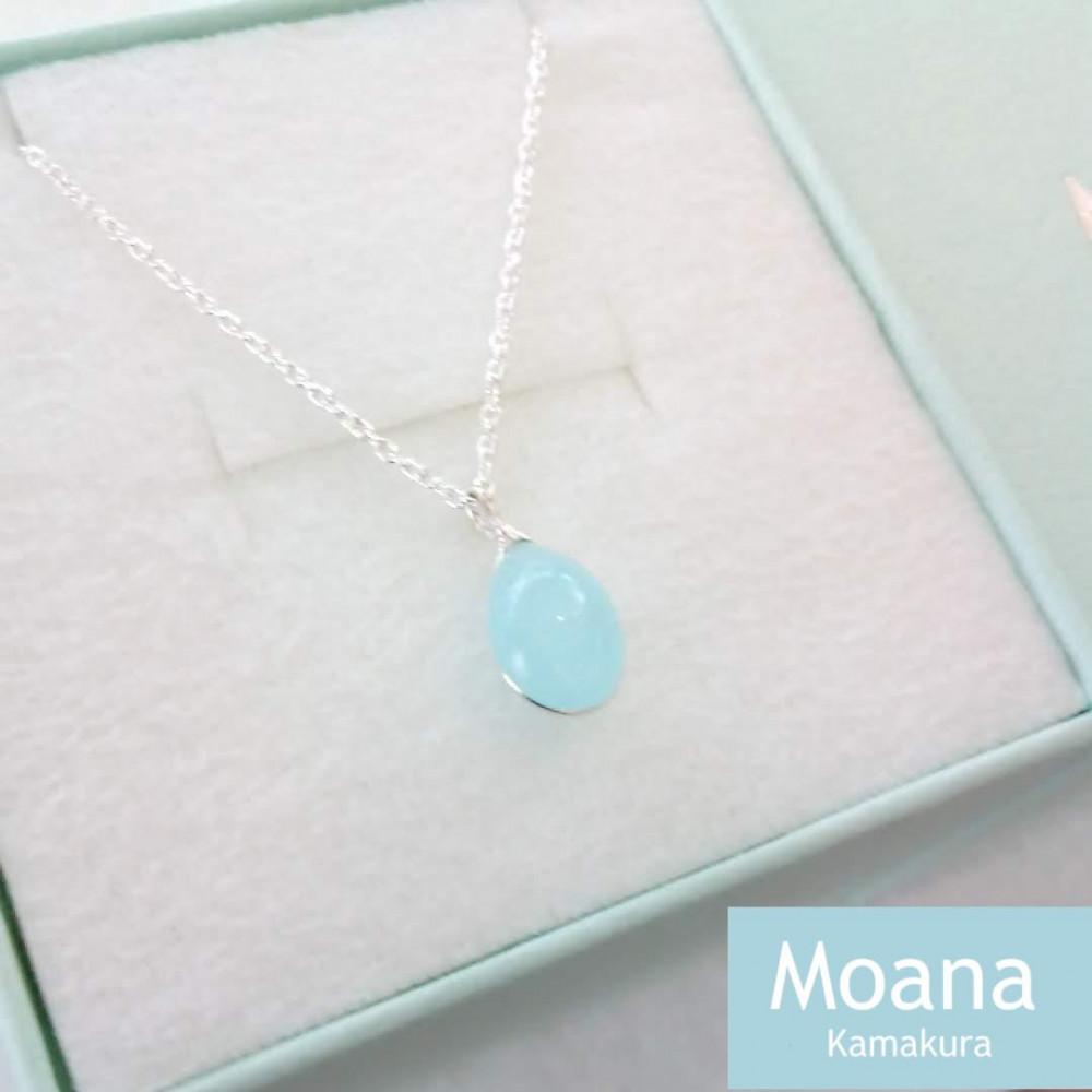 【Baby Blue】タイニードロップネックレス　