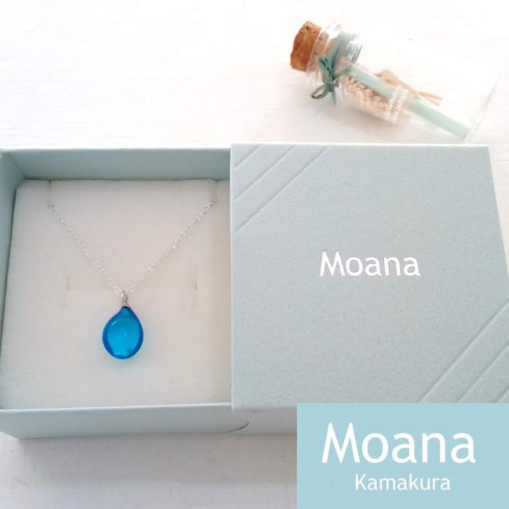 【Crystal Turquoise】タイニードロップネックレス