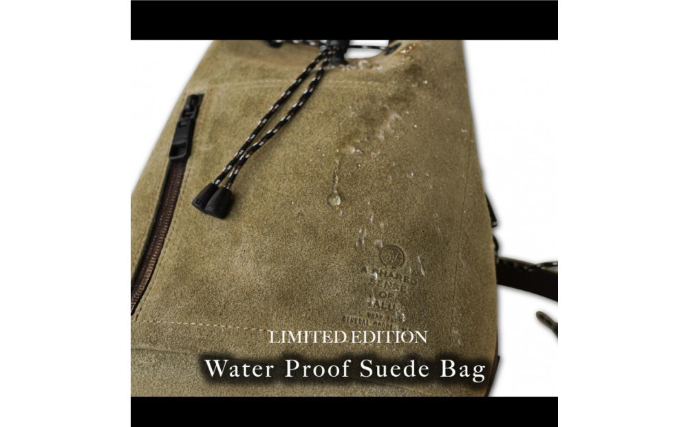 【鎌倉天幕】× AS2OV Water Proof Suede Bag 2Way スエード・日本製 巾着ショルダーバッグ KTM-ASSB 
