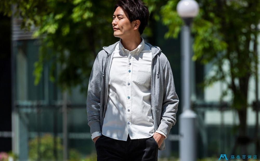 【Sサイズ】【DOPE&DRAKKAR】MixBlue くるみボタンシャツ 藤巻百貨店別注モデル