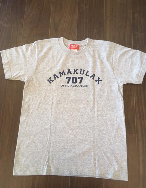 鎌倉ブランドの老舗「KAMAKULAX」の定番オリジナルALL LOGO Ｔシャツ【杢グレー】Lサイズ