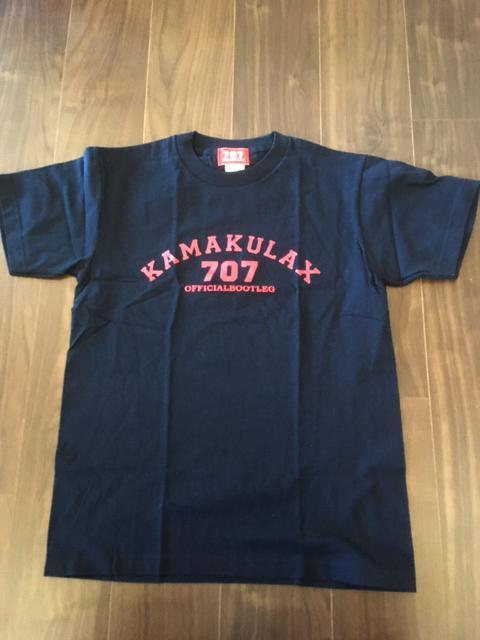 鎌倉ブランドの老舗「KAMAKULAX」の定番オリジナルALL LOGO Ｔシャツ【ネイビー】Sサイズ