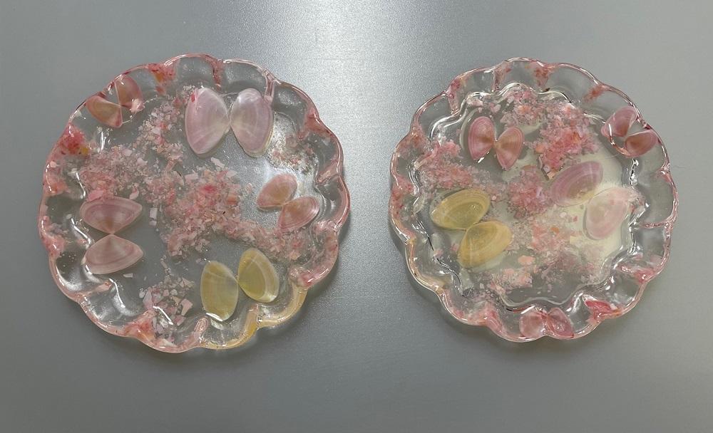 桜貝の小皿２枚セット