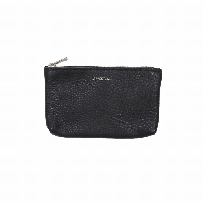 MASSTARD -MINIMAL LEATHER POUCH SMALL- BLACK