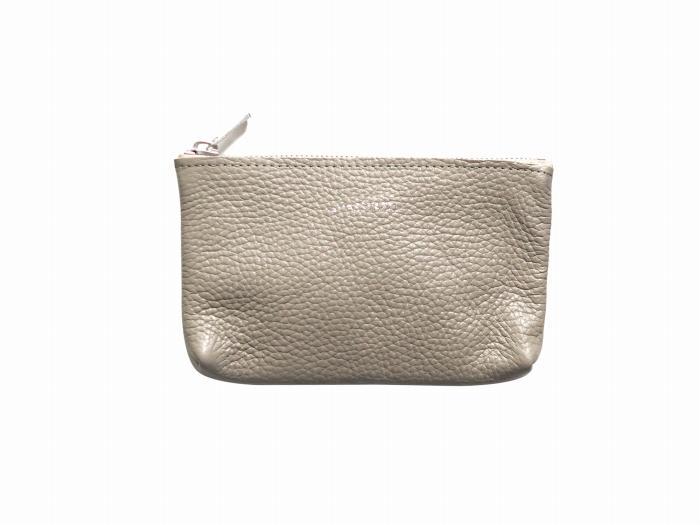 MASSTARD -MINIMAL LEATHER POUCH SMALL- GREIGE