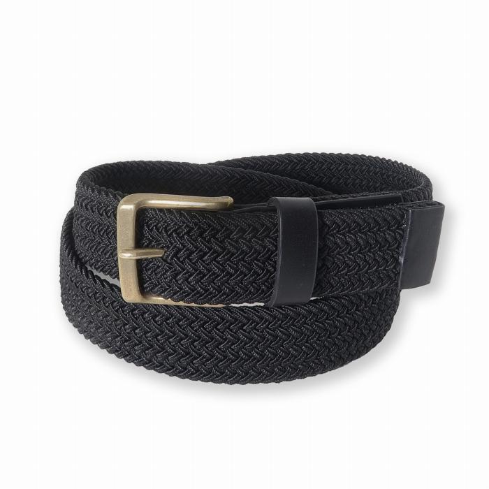 MASSTARD -MESH BELT- BLACK×BRASS　Size：2