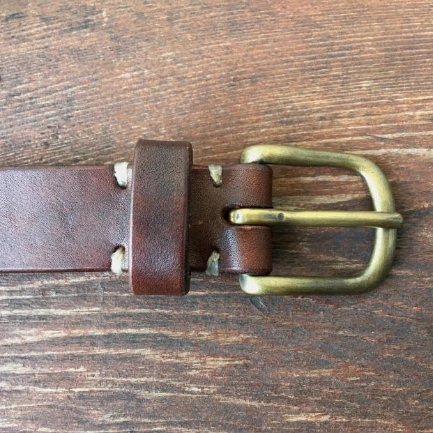 Original leather belt-Brown-Short