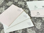 花咲く和紙・名刺 活版印刷1Cスミ