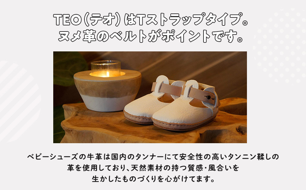 ファーストシューズキット　TEO　【キャメル】名入れプレート付き