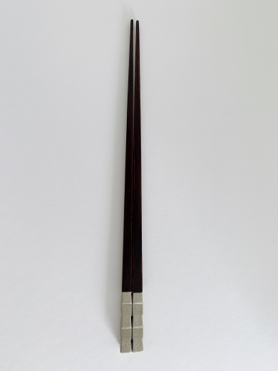 鎌倉彫　箸「市松」錫　21.5cm
