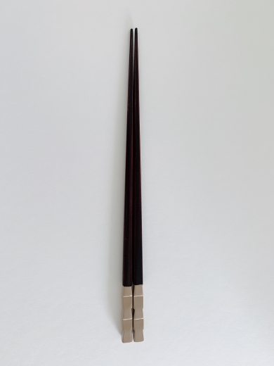 鎌倉彫　箸「市松」白　23cm