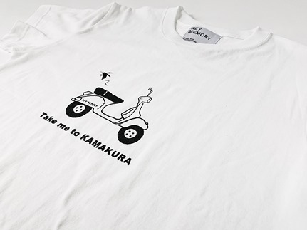 【2サイズ】【KEYEMORY鎌倉】ベスパTシャツ　WHITE