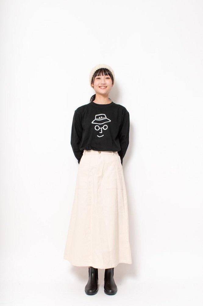 《1》【KEYMEMORY】バケットハットロングTシャツ　BLACK