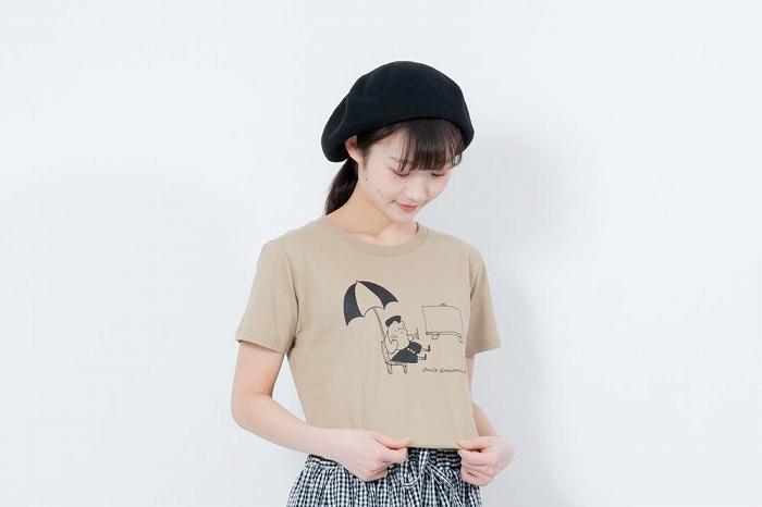 《2》【KEYMEMORY鎌倉】GrenouilleイラストTシャツ BEIGE