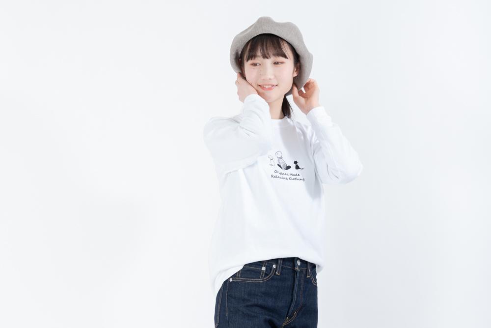 《3》メンズXL　TimeロングTシャツ　White