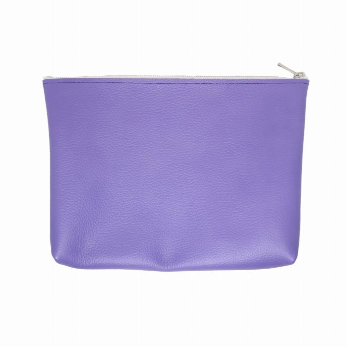 MASSTARD -MINIMAL LEATHER POUCH LARGE- PURPLE