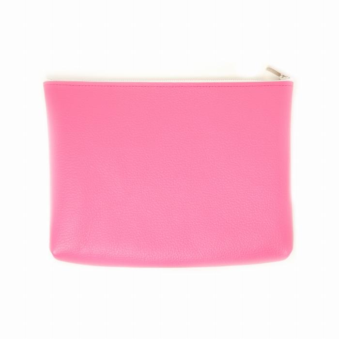 MASSTARD -MINIMAL LEATHER POUCH LARGE-PINK