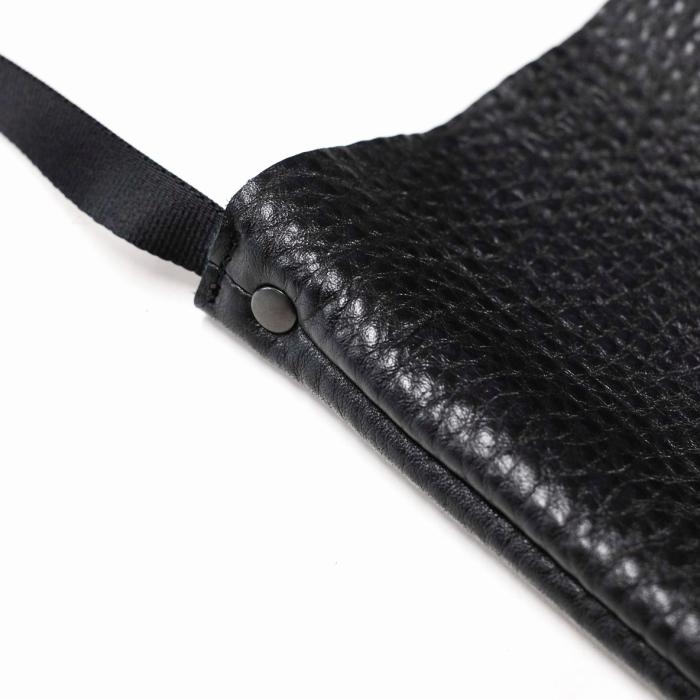 MASSTARD -MINIMAL LEATHER SACOCHE MINI- BLACK