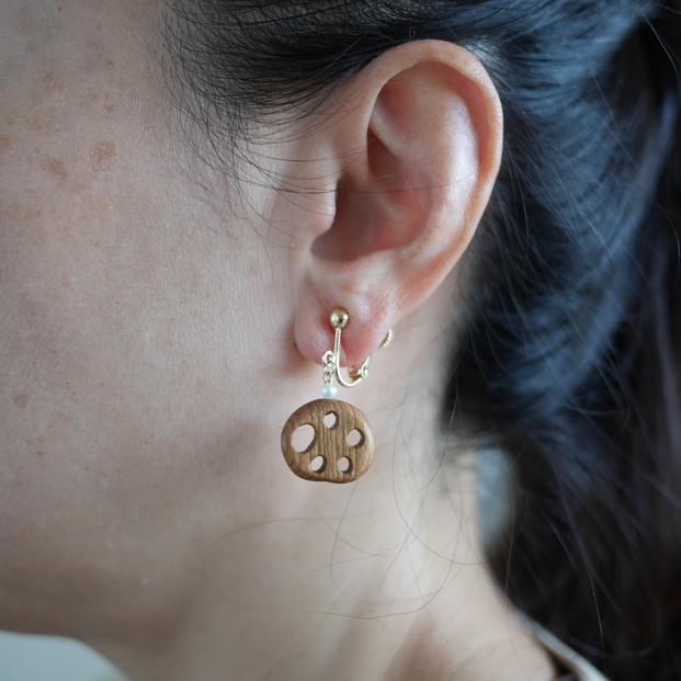 蓮根イヤリング【Sサイズ】