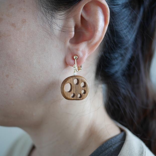 蓮根イヤリング【Lサイズ】