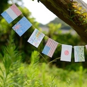 花咲く和紙　ぬり絵 「森のどうぶつ」ぬり絵＆モビールキット 「世界の国旗」ぬり絵＆ガーランド