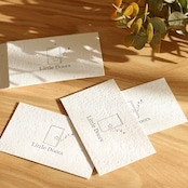 花咲く和紙・名刺 活版印刷1Cスミ