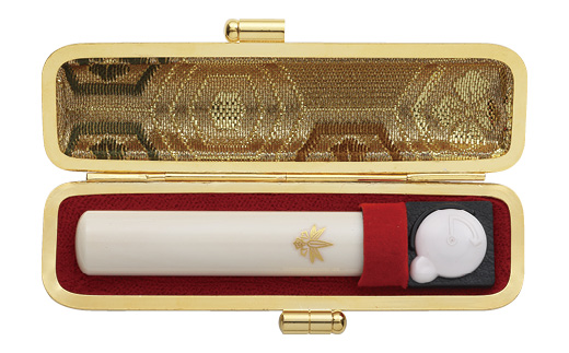 （鎌倉はんこ）鎌倉ゆかりの縁起の良い吉相印鑑「極上象牙」１２ミリ