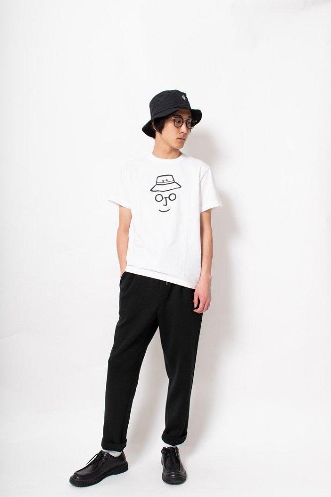 《1》レディースL・メンズS～M　バケットハットTシャツ　WHITE