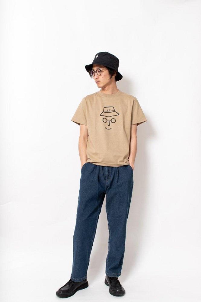 《2》メンズL　バケットハットTシャツ　BEIGE