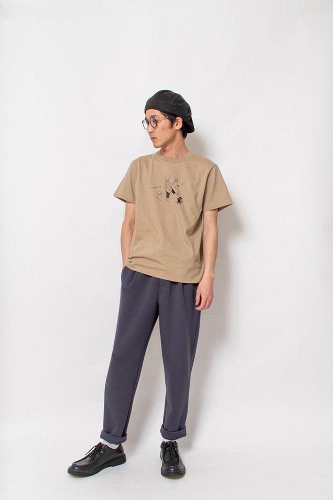 《0》レディースM　ミュージックTシャツ　BEIGE