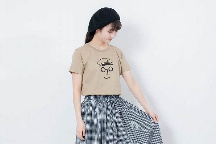 《2》【KEYMEMORY鎌倉】セーラー帽イラストTシャツ BEIGE