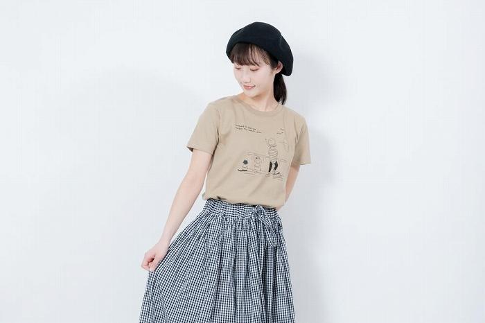 《2》【KEYMEMORY鎌倉】Sea heartイラストTシャツ BEIGE
