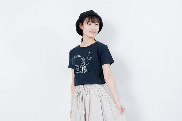 《0》【KEYMEMORY鎌倉】Sea heartイラストTシャツ NAVY