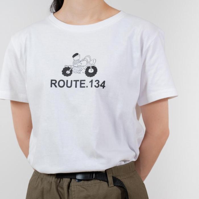《2》【KEYMEMORY 鎌倉】ルート134イラストTシャツ WHITE