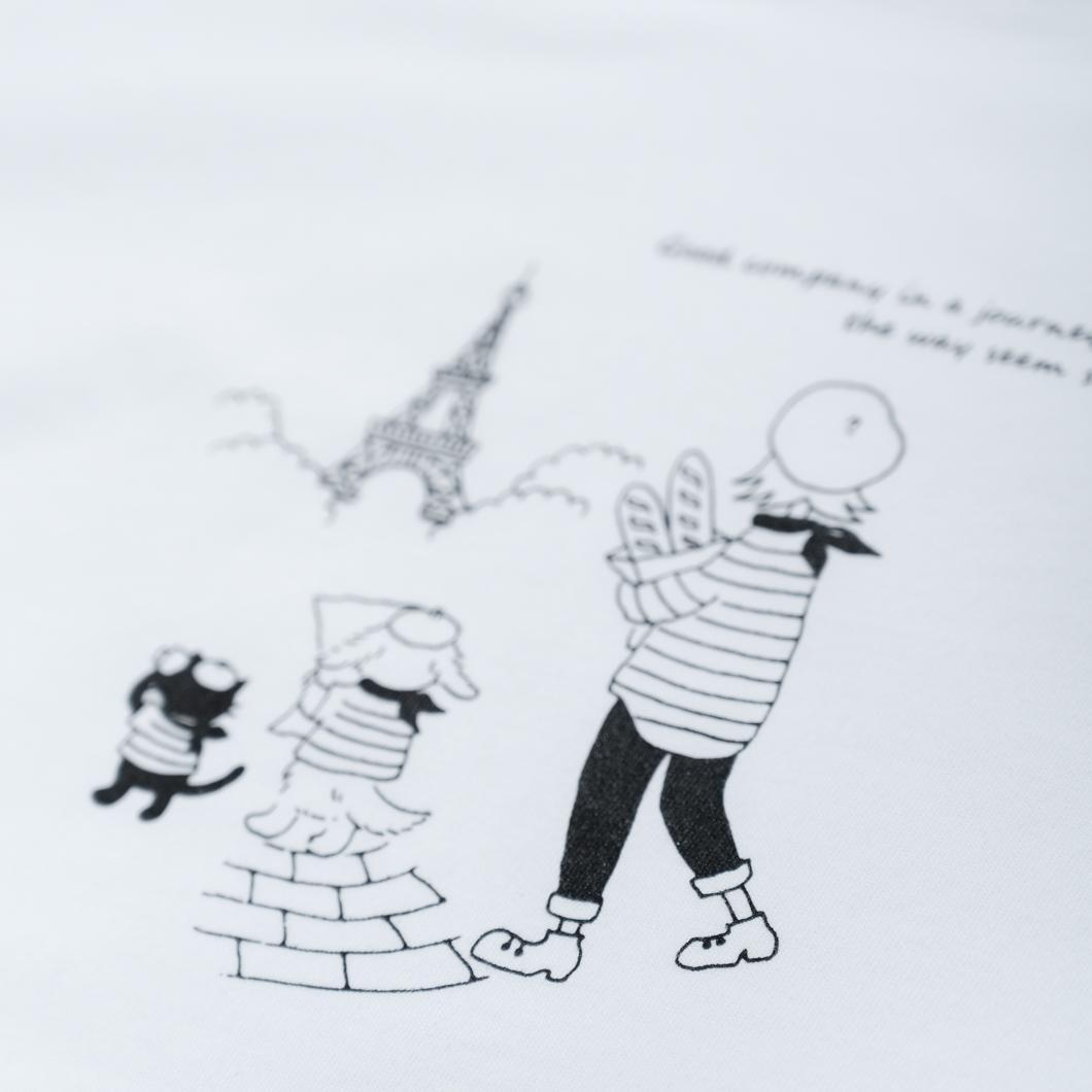 《0》【KEYMEMORY 鎌倉】トラベルイラストTシャツ WHTIE