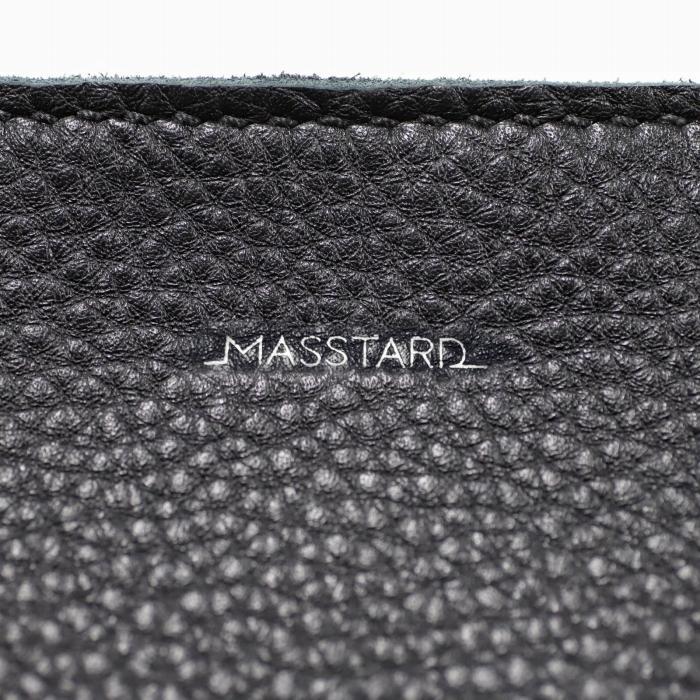 MASSTARD -MINIMAL LEATHER POUCH MEDIUM- BLACK