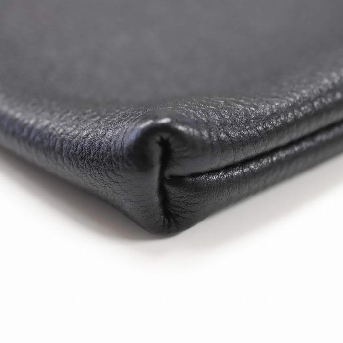 MASSTARD -MINIMAL LEATHER POUCH SMALL- BLACK