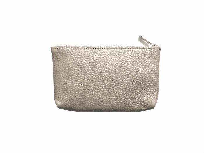 MASSTARD -MINIMAL LEATHER POUCH SMALL- GREIGE