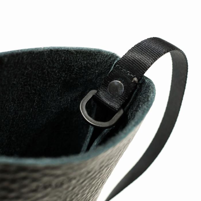 MASSTARD -MINIMAL LEATHER SACOCHE MINI- BLACK