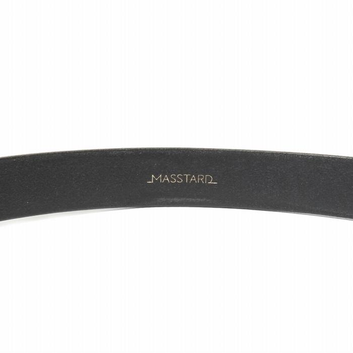 MASSTARD -SADLE LEATHER BELT- BLACK　Size：3