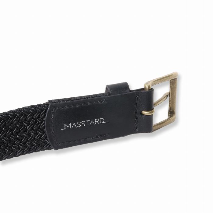 MASSTARD -MESH BELT- BLACK×BRASS　Size：2
