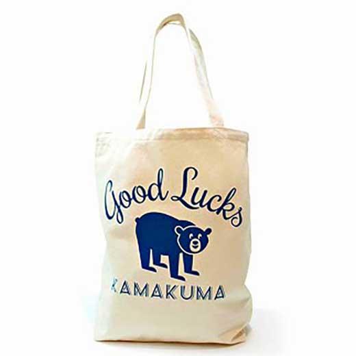 【ネイビー・XLサイズ】鎌倉の人気キャラクター「カマクマ」のTシャツとTOTEバッグ