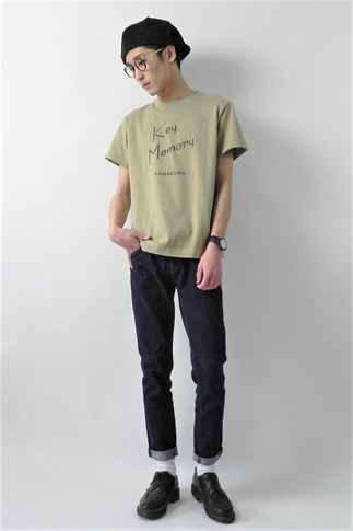 【1サイズ】KEYMEMORY かまくらロゴＴシャツ　BEIGE