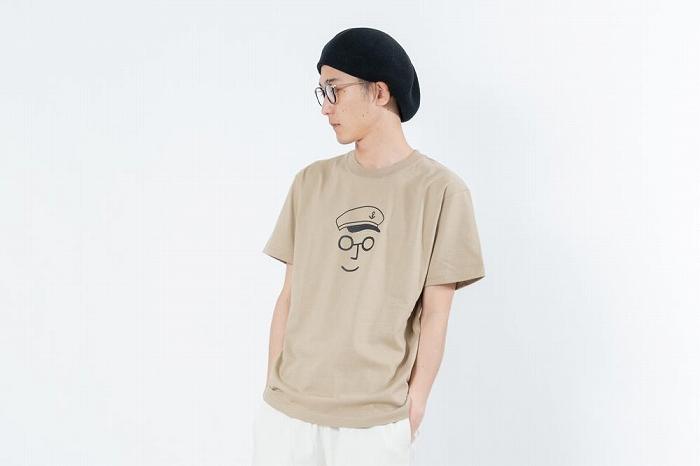 《2》【KEYMEMORY鎌倉】セーラー帽イラストTシャツ BEIGE