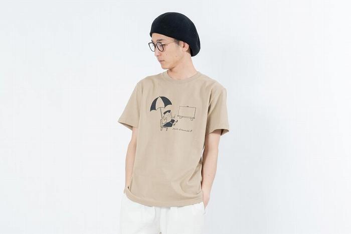 《2》【KEYMEMORY鎌倉】GrenouilleイラストTシャツ BEIGE