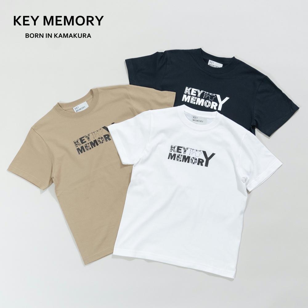 《1》【KEYMEMORY 鎌倉】フラワーロゴTシャツ BEIGE